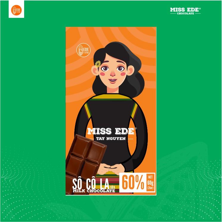 Sô cô la sữa MISS EDE 60% Tây Nguyên - 60g