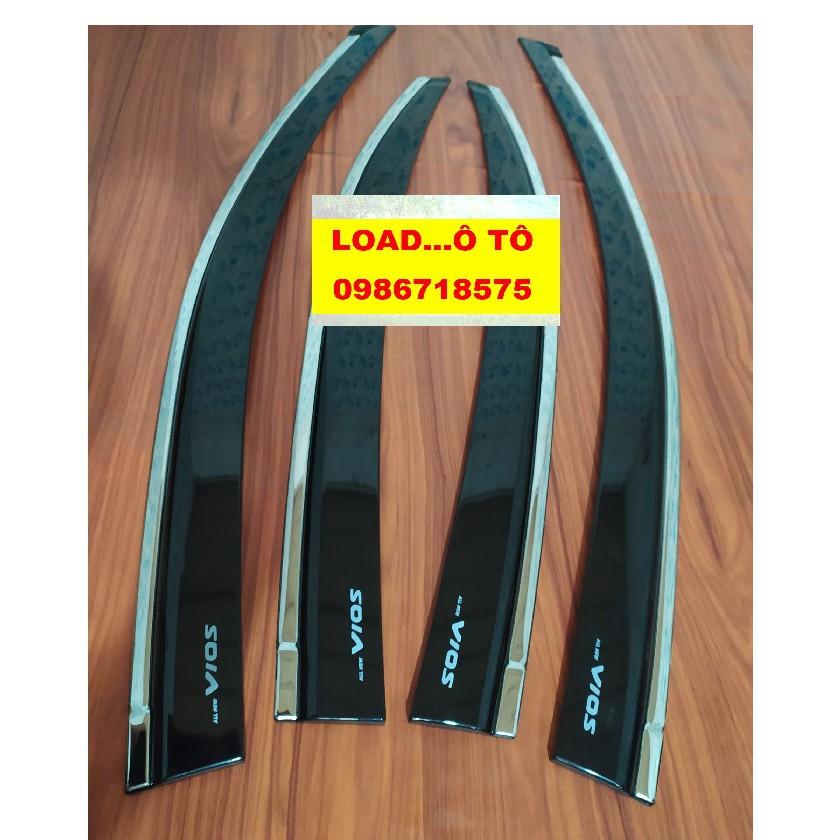 Vè mưa Che Mưa Xe Toyota Vios 2022-2019 chỉ Inox Loại cao cấp Vios 2019 - 2022, Vè che mưa Chỉ Inox Vios 2019 - 2022