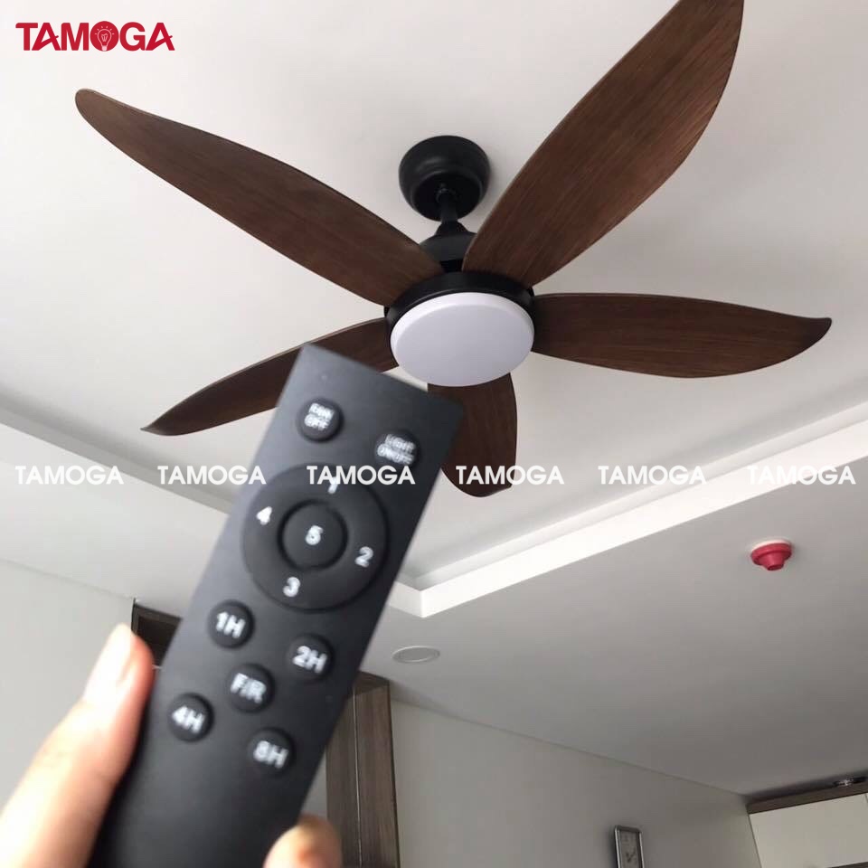 Đèn quạt trần 5 cánh gỗ TAMOGA ALICE 8075 + Tặng kèm khiển