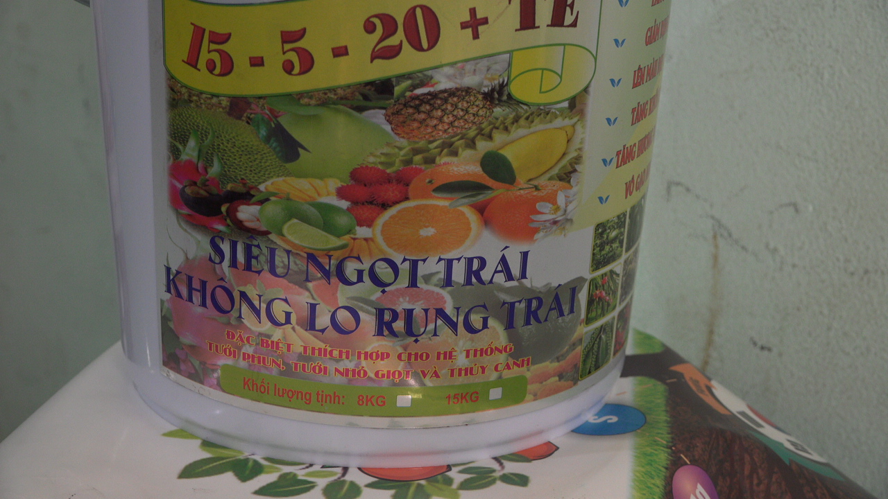 XÔ 15 KG PHÂN BÓN NPK 15-5-20 TE , PHÂN BÓN THÚC TRÁI NẶNG KÝ