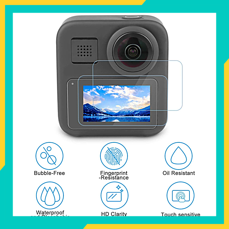 Bộ dán cường lực màn hình và nắp bảo vệ lens cho Gopro Max 360