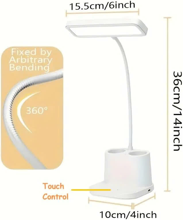 Đèn Học Để Bàn P9 800Lux 3 Chế Độ Ánh Sáng Trắng – Vàng – Trắng Vàng Có Hộc Đựng Bút