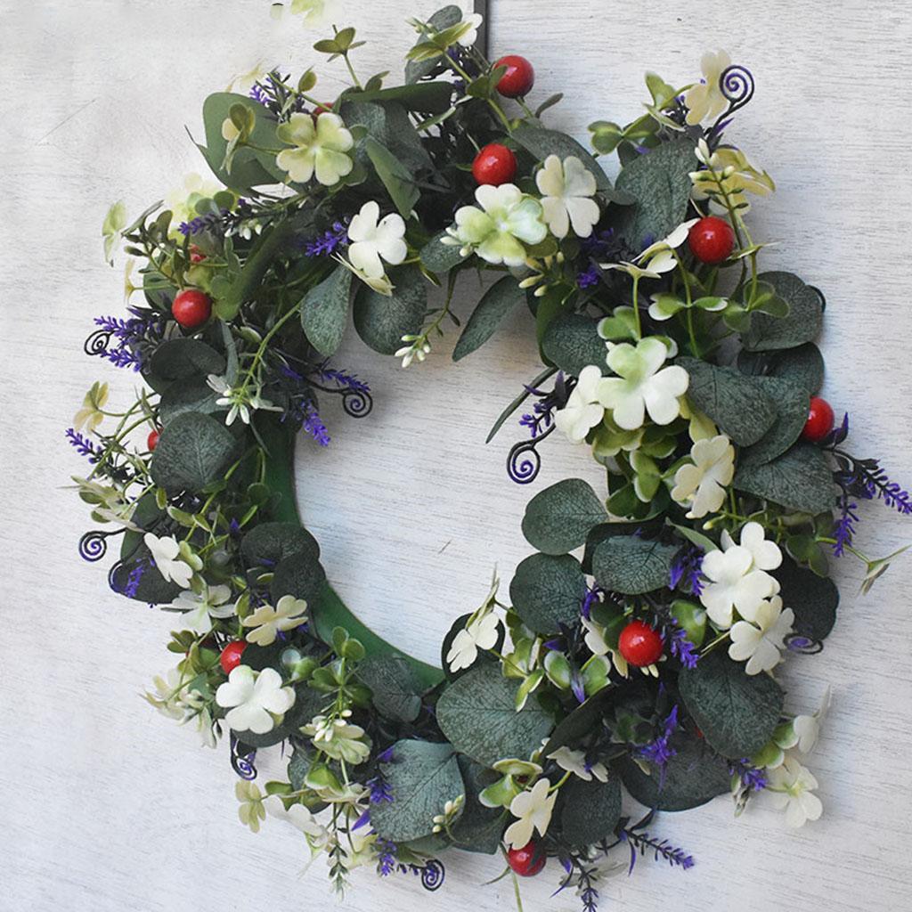 Eucalyptus Wreath Green Leaves Indoor Front Door Garland Festival Decoration