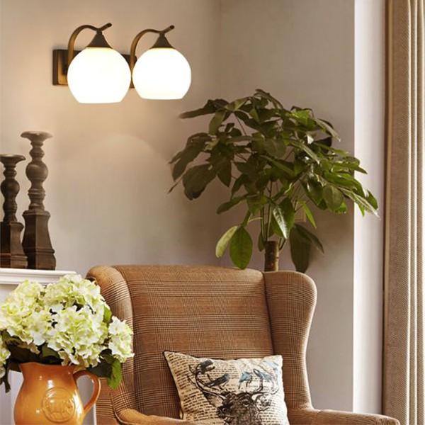 Đèn cầu thang - đèn gắn tường đôi - đèn trang trí hành lang đôi hiện đại kèm bóng LED