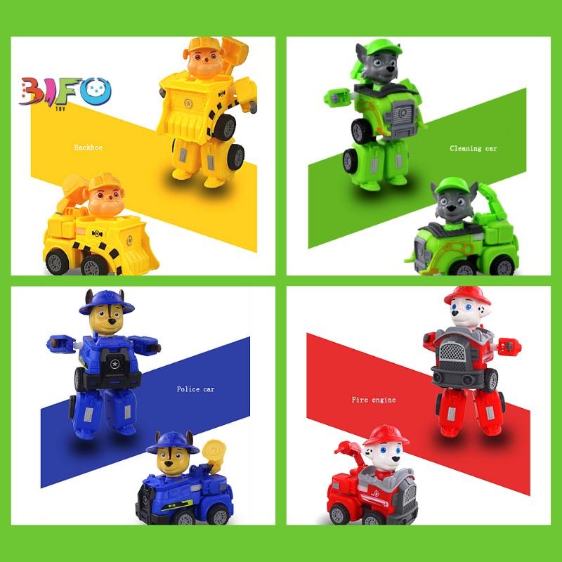 Bộ 4 đồ chơi biến hình biệt đội xe những chú chó cứu hộ Paw Patrol