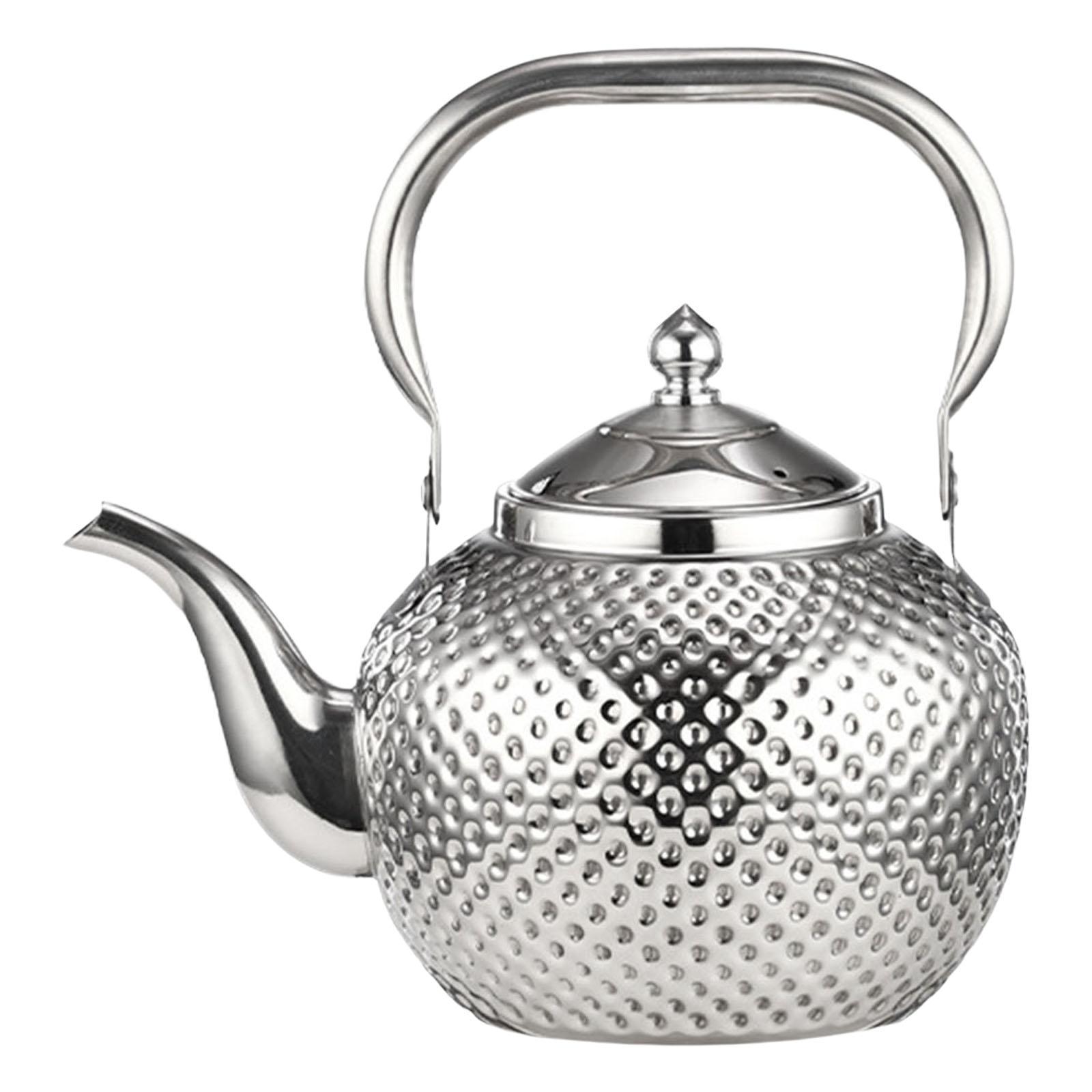 Stainless Steel Teapot Loose Leaf Tea Pot with Tea Filter for All Stovetop 1.2L