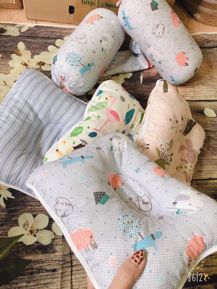 Set Gối Và Chặn Gối Cotton Loại Tốt Siêu Mềm Việt Nam Xuất Khẩu (Màu ngẫu nhiên)