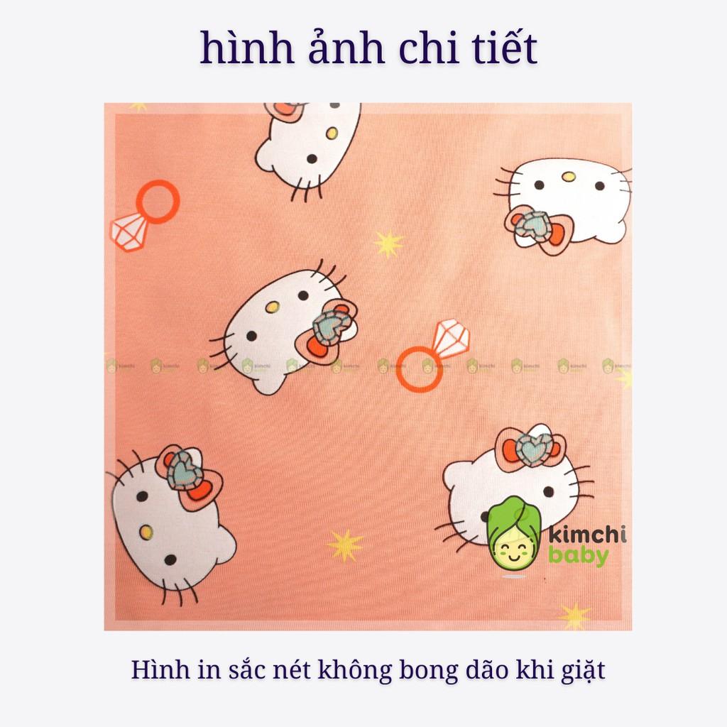 Đồ Bộ Bé Gái Minky Mom Vải Cotton 100% Họa Tiết Hello Kitty Unicorn Đáng Yêu, Bộ Cộc Tay Cho Bé Mùa Hè MKM2122