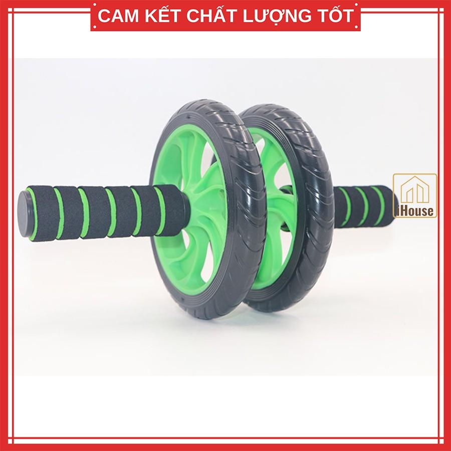 Con lăn tập bụng 2 bánh kép đa năng, dụng cụ tập cơ bụng 6 múi tại nhà tiện lợi iHouse