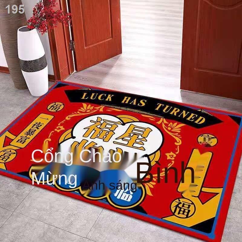 Thảm trải sàn màu đỏ lễ hội truy cập an toàn cửa ra vào nhà bếp phòng tắm thấm nước chống trượt