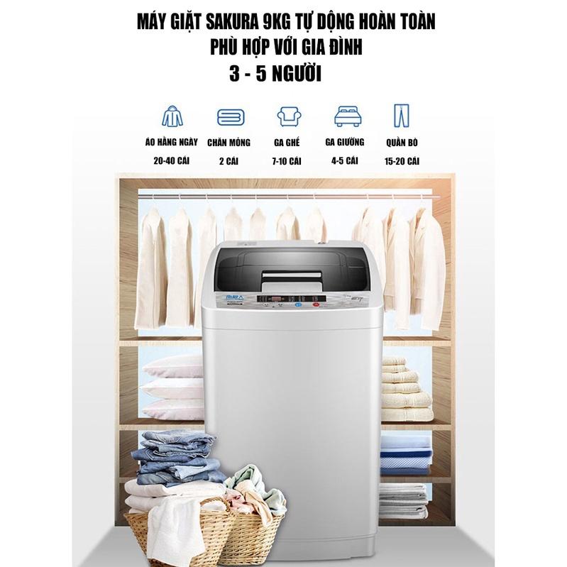 Máy giặt mini tự động Sakura 3.5 kg phù hợp giặt đồ em bé, đồ cá nhân, đồ lót,..., Máy giặt đồ em bé tự động