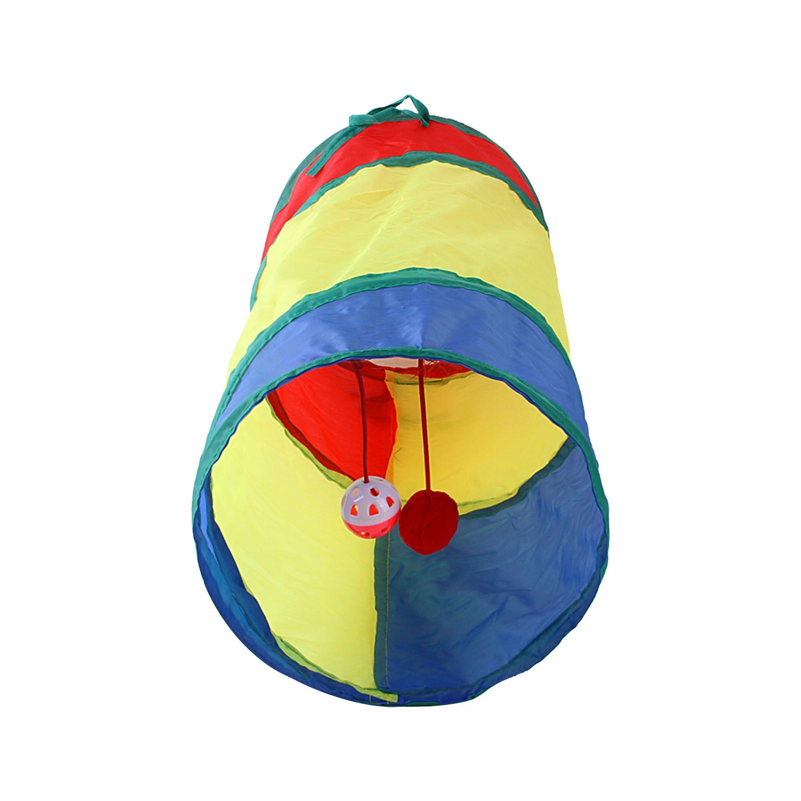 Cat Tunnel Play Tent Folded with Ball Pet Tubes Interactive Toy for Small Animals Kitten Kitty Indoor Cats Puppy