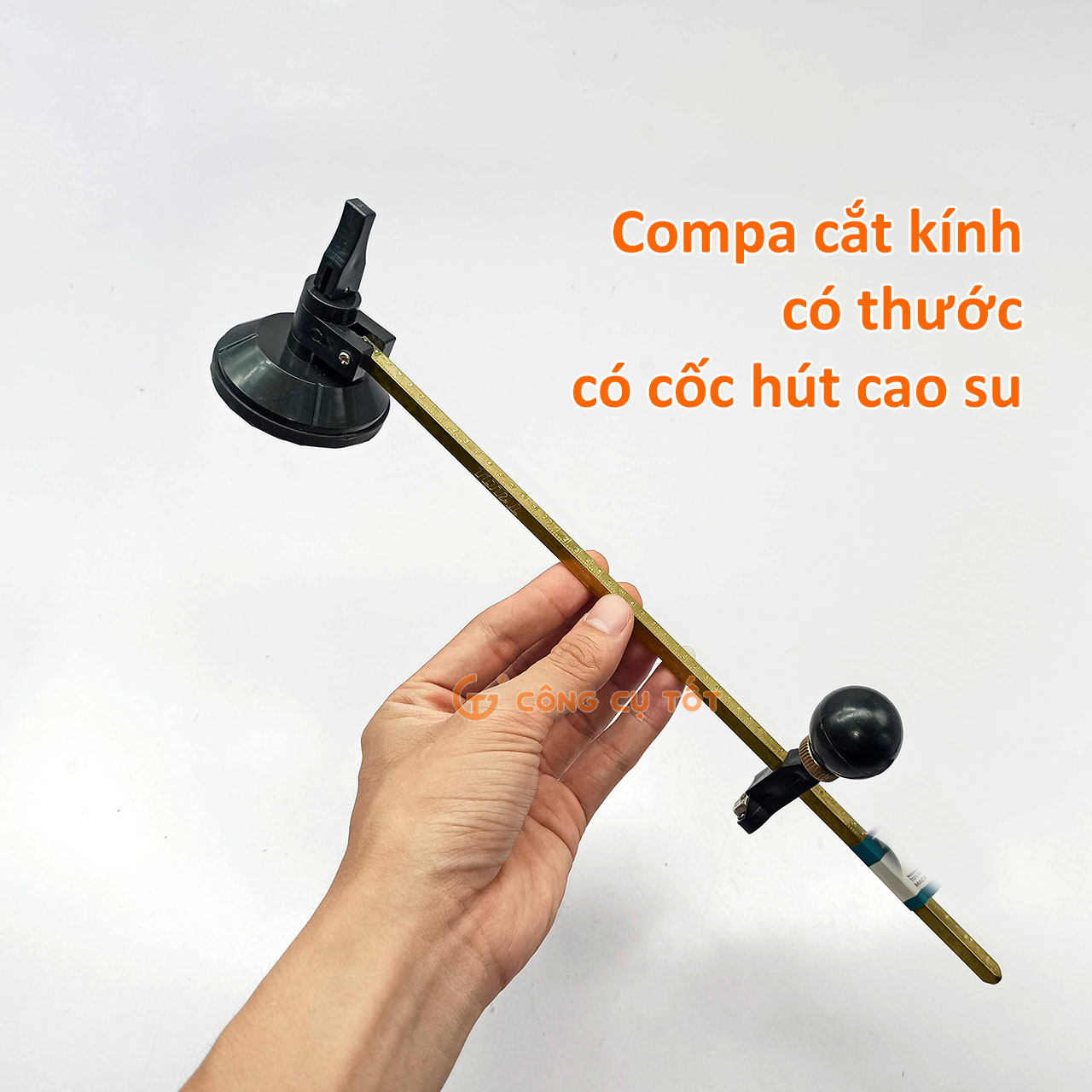 Compa cắt kính tròn Ø60cm có thước, cốc hút cao su TGCT16001