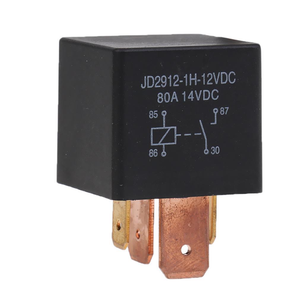 12V Relay 4 PIN Automotive 80AMP 80A Changeover Normally Open Contact