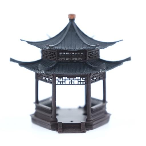 Mô hình tiểu cảnh TIỂU ĐÌNH 2 CỬA 2 MÁI - bán cạn - bể cá - hòn non bộ - terrarium - tinh xảo - chất lượng cao