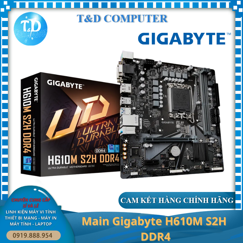 Mainboard Gigabyte H610M S2H socket 1700 - Hàng chính hãng Viễn Sơn phân phối