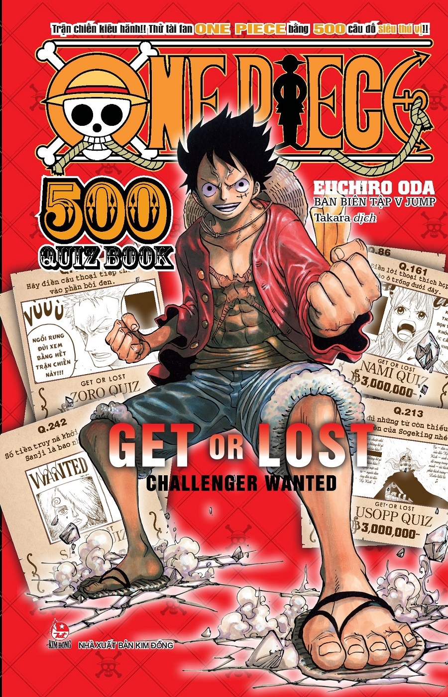 Bộ One Piece 500 Quiz Book (Tập 1 + Tập 2) - Tặng Kèm Standee PVC Luffy