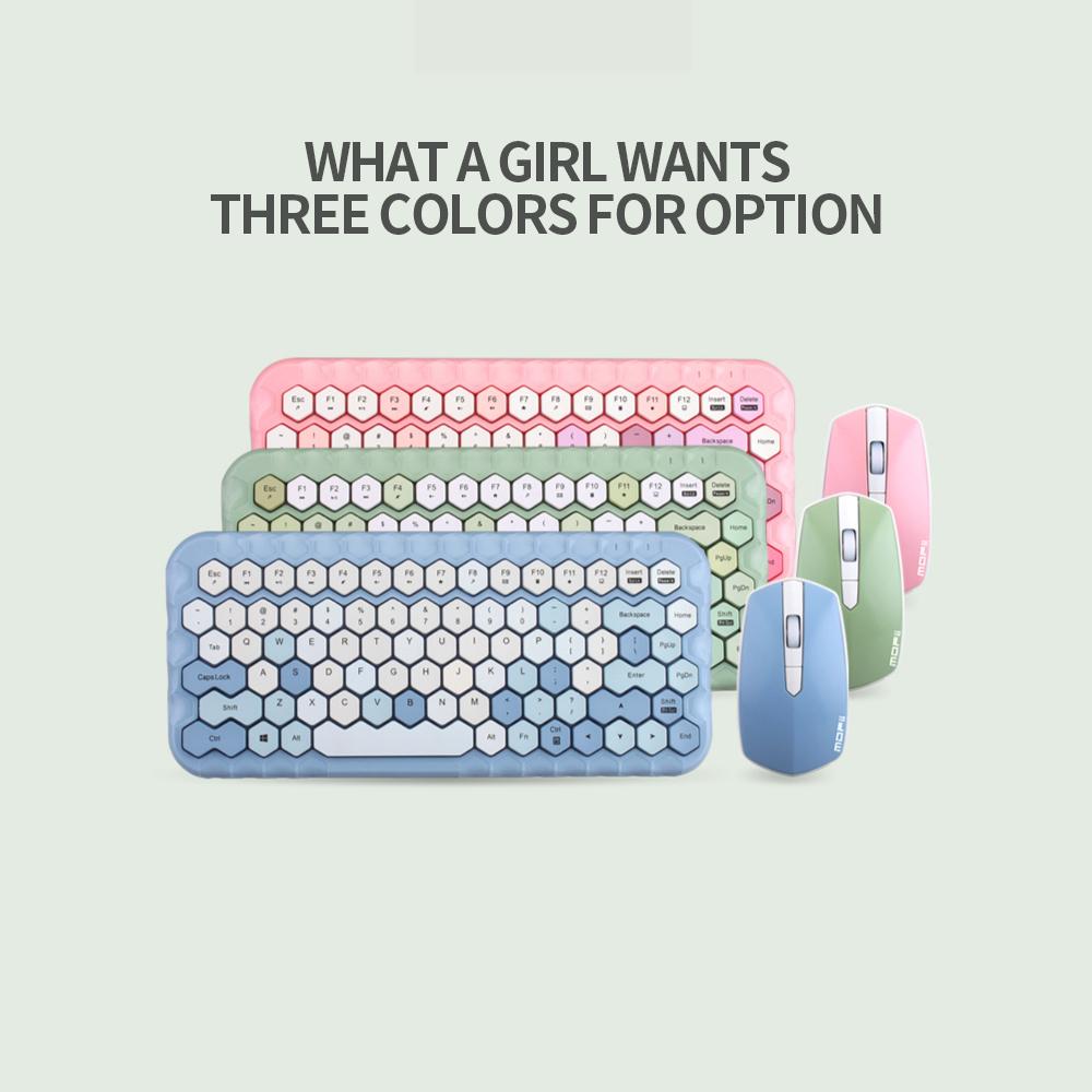 Bàn phím Mofii Honey Combo Chuột không dây 2.4G Màu hỗn hợp 83 Phím