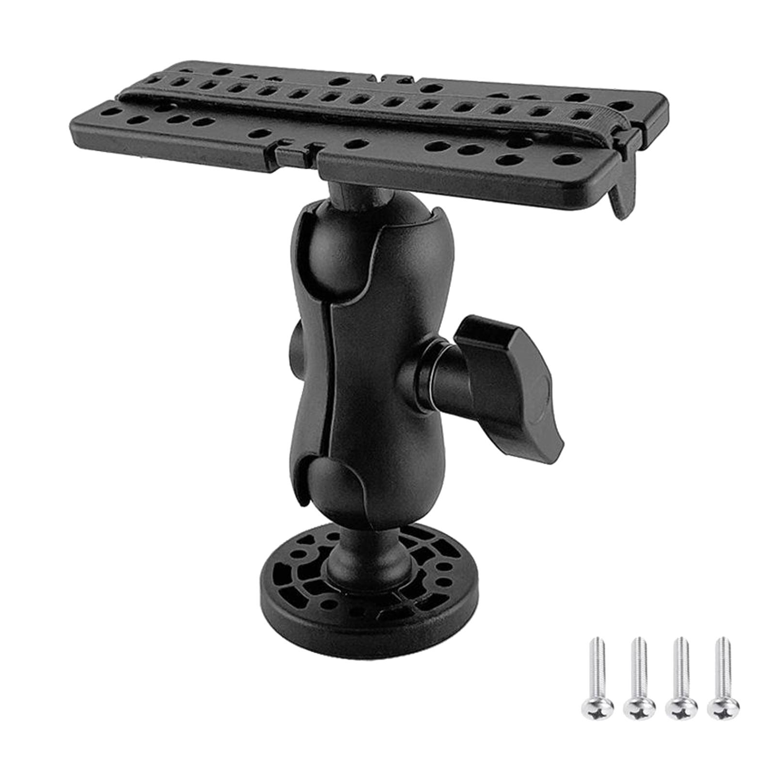 Black Fishfinder Mount Base Mounting Plate Kayak Accessories for Garmin