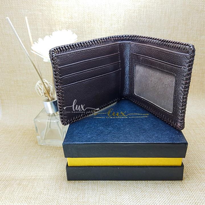 Ví Nam Da cá sấu LuxLeather LM1111 Đan Viền thủ công - Một mặt - Kiểu ngang - Da Đuôi