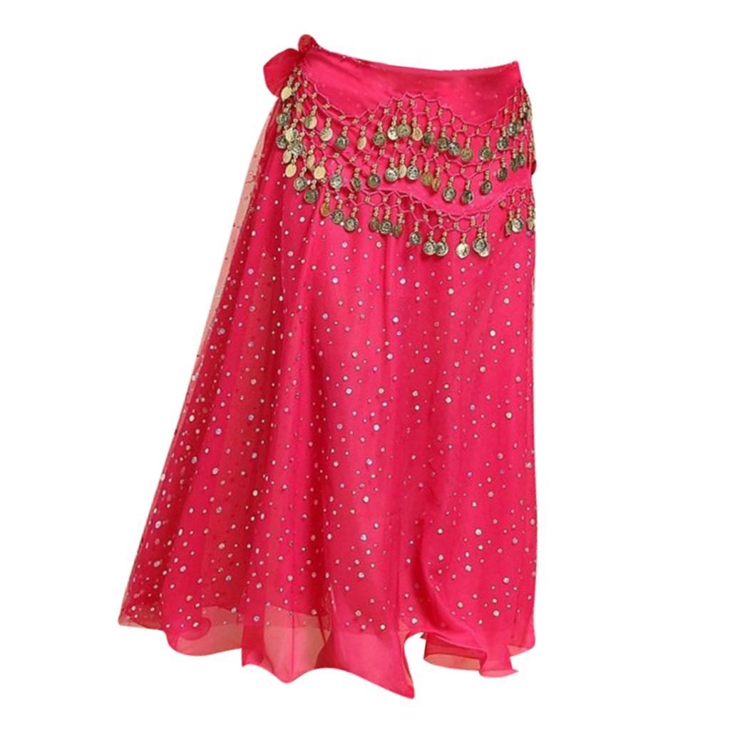 Belly Dance Skirt Set With Waist Chain For Female Ballerina