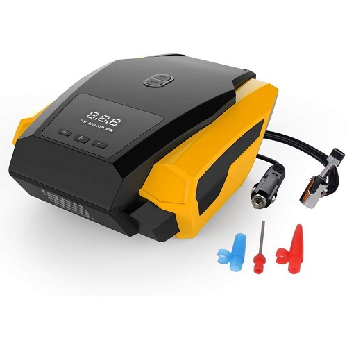 Máy Bơm Lốp Ô tô Mini 12V 2 Xy Lanh – Model ATJ 1166