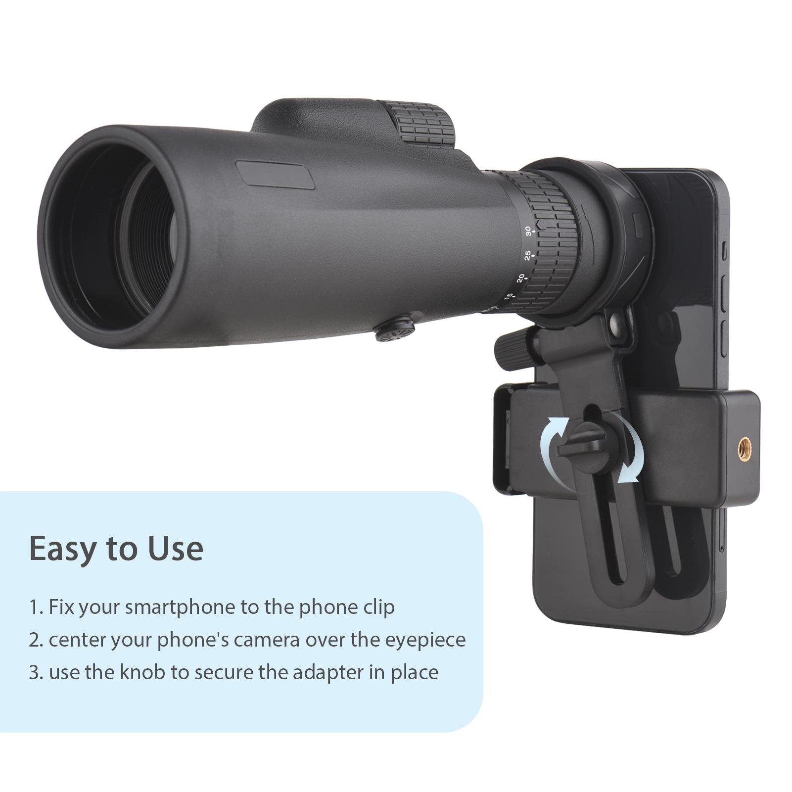 Telescope Phone Adapter Universal Smartphone Mount for Binoculars Monocular Microscope Spotting Scope Telescope