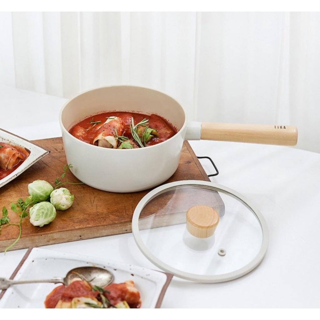 Set Nồi 5 Món NEOFLAM FIKA, Chất Liệu Thép Không Gỉ, Phủ Gốm Chống Dính, Dẫn Nhiệt Tốt, Dùng Cho Mọi Loại Bếp