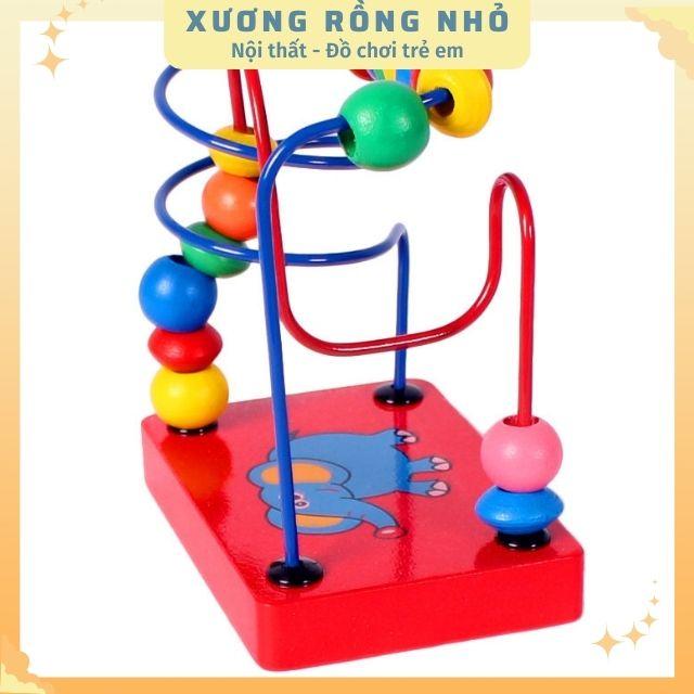 Đồ chơi luồn hạt size nhỏ cho bé, đồ chơi gỗ trẻ em