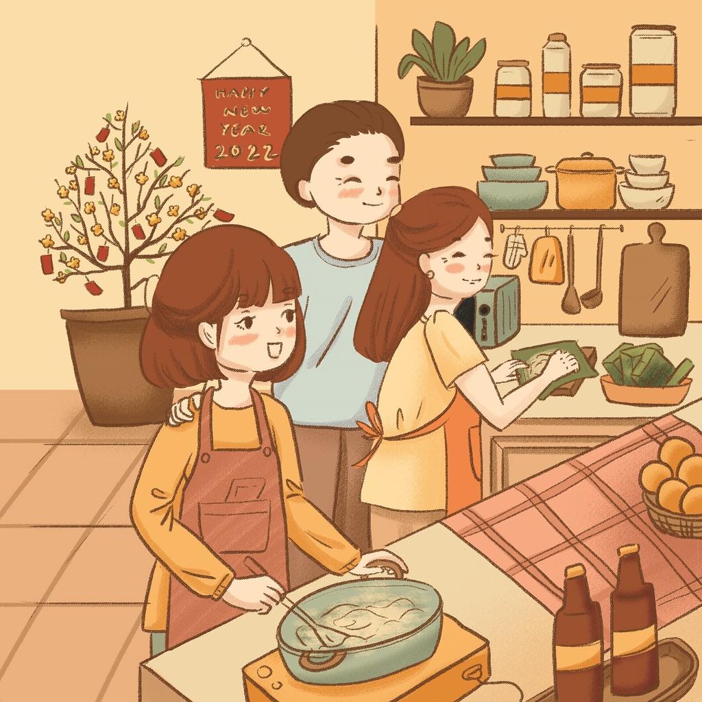 Tranh tô màu nước vẽ sẵn - "Câu chuyện 12 tháng " từ Chono , giấy ColdPress, 300gsm