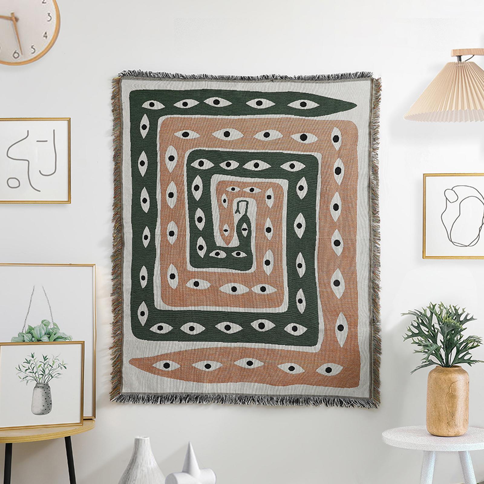 Boho Knitted  Blanket Sofa Throw  for Indoor Beach Outdoor