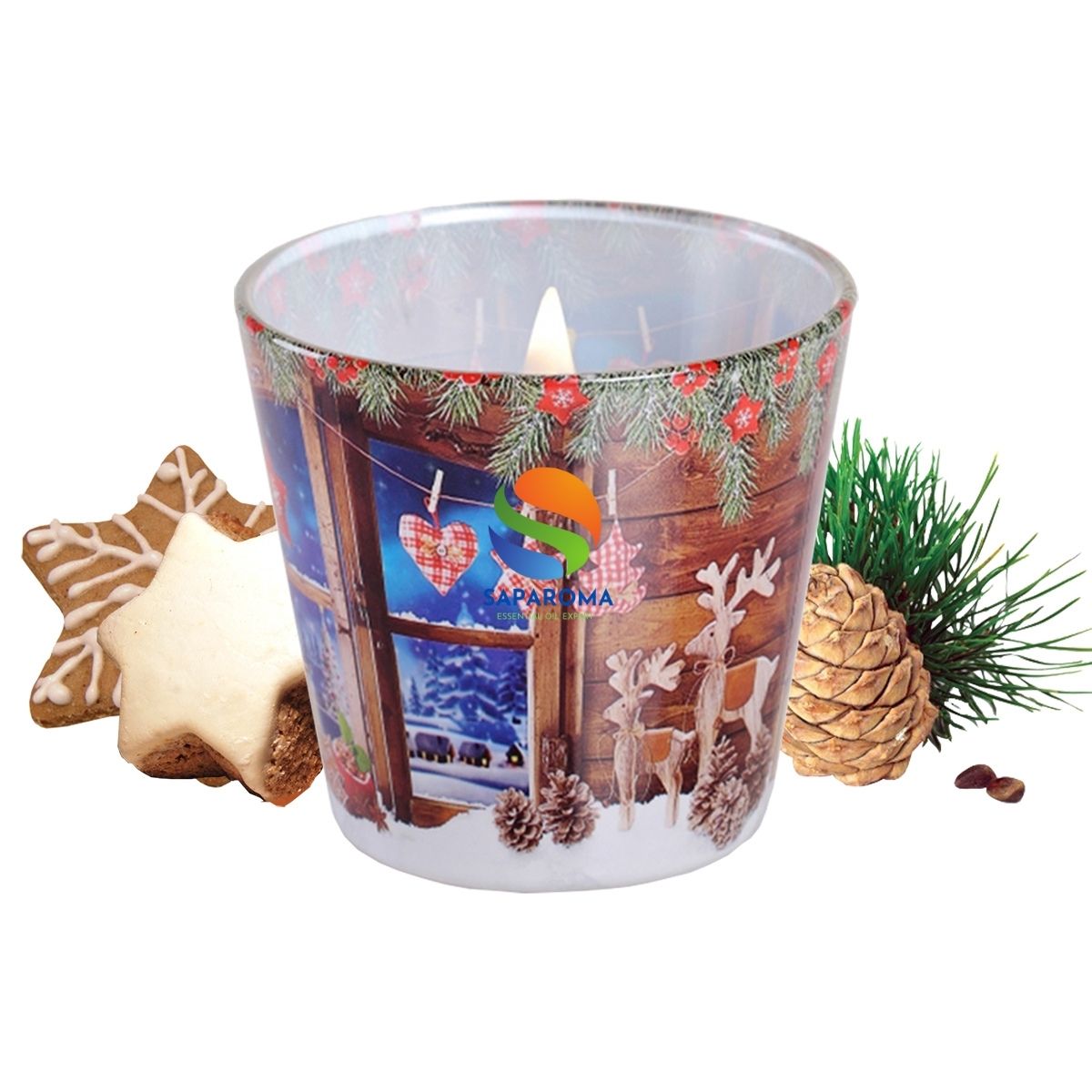 Ly nến thơm tinh dầu Bartek Charming Christmas 115g QT028491 - bánh táo nướng, nến trang trí, thơm phòng, thư giãn, hỗ trợ khử mùi (giao mẫu ngẫu nhiên)