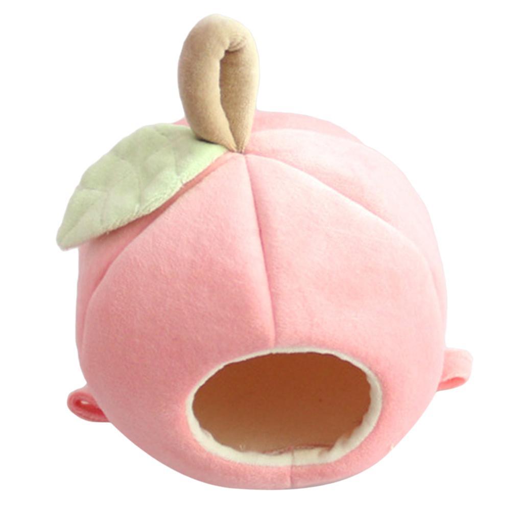 2 Pieces Apple Shape Warm Plush Hammock Small Animal Cage Hamster Hammock