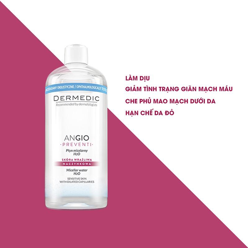 Nước tẩy trang dành cho da giãn mao mạch Dermedic Angio Preventi Micellar Water H2O 500ml