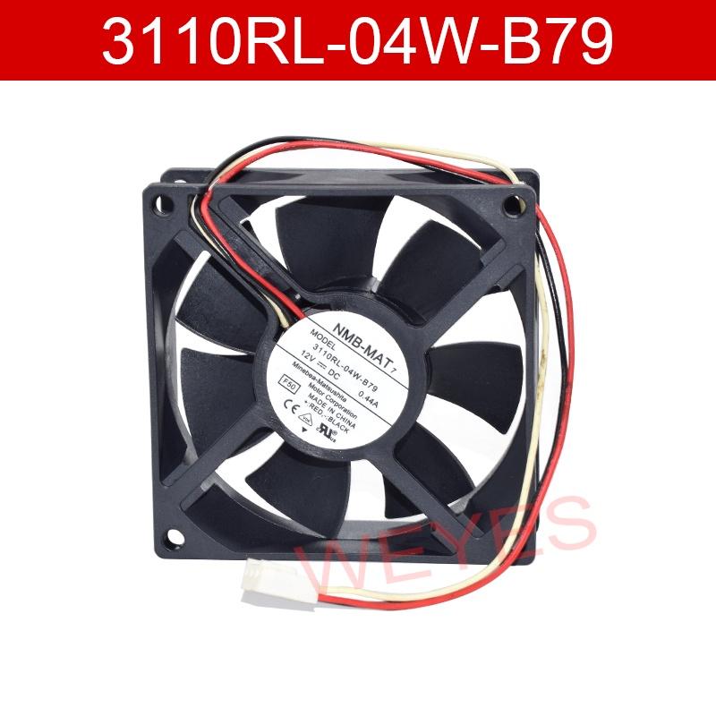 Quạt tản nhiệt 3110RL-04W-B79 cho NMB 8025 F50 12V 0.44A 3 dây mới