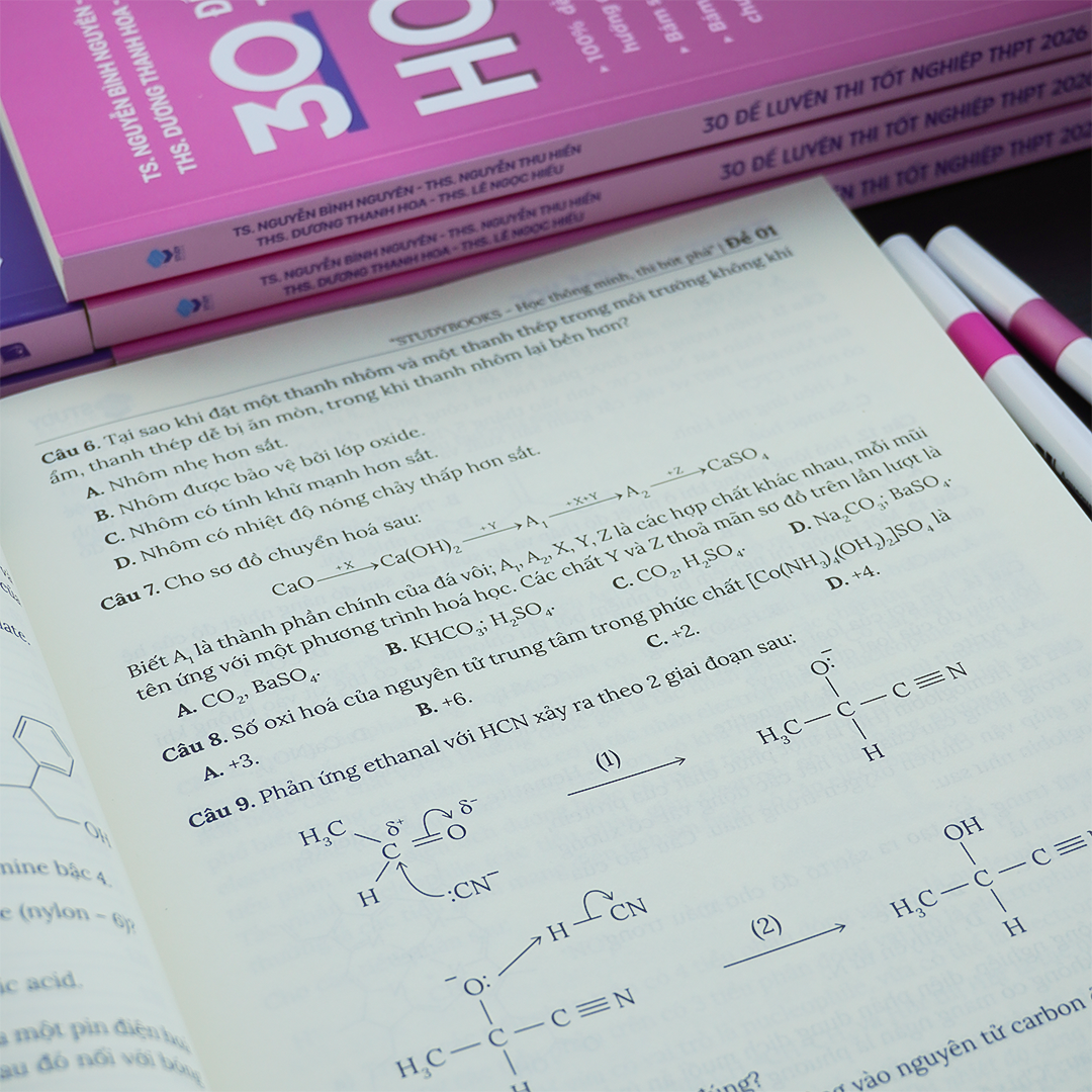 Sách 30 Đề Luyện Thi Tốt Nghiệp THPT 2026 Hoá Học
