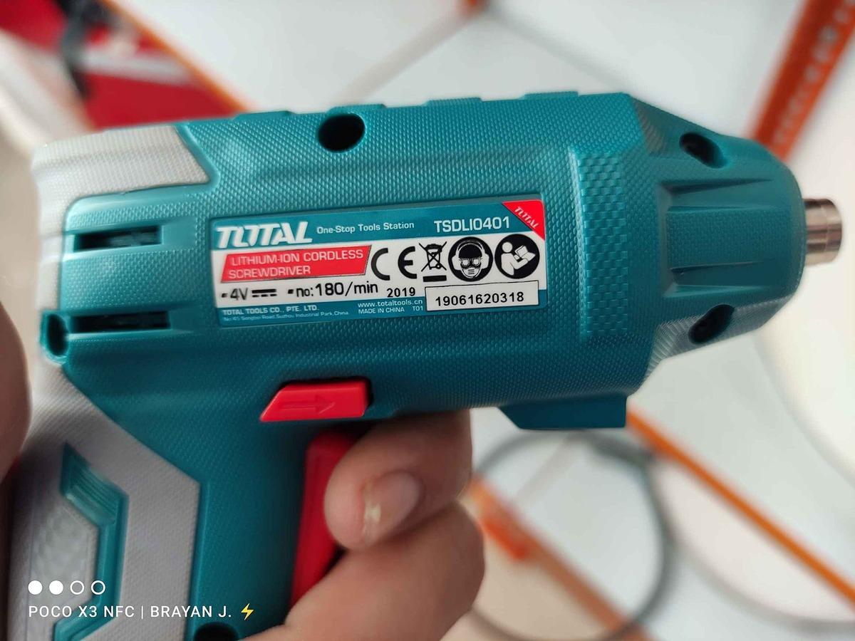 MÁY SIẾT VÍT DÙNG PIN 4V 1/4" TOTAL TSDLI0401 - HÀNG CHÍNH HÃNG