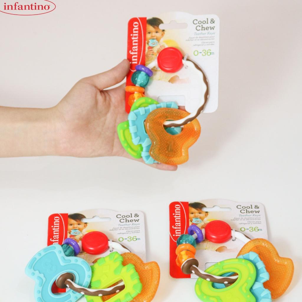 Gặm Nướu Hình Chùm Chìa Khoá INFANTINO Cool &amp; Chew Teether Keys Dành Cho Bé Trong Thời Kỳ Mọc Răng Bằng Nhựa ABC Cao Cấp