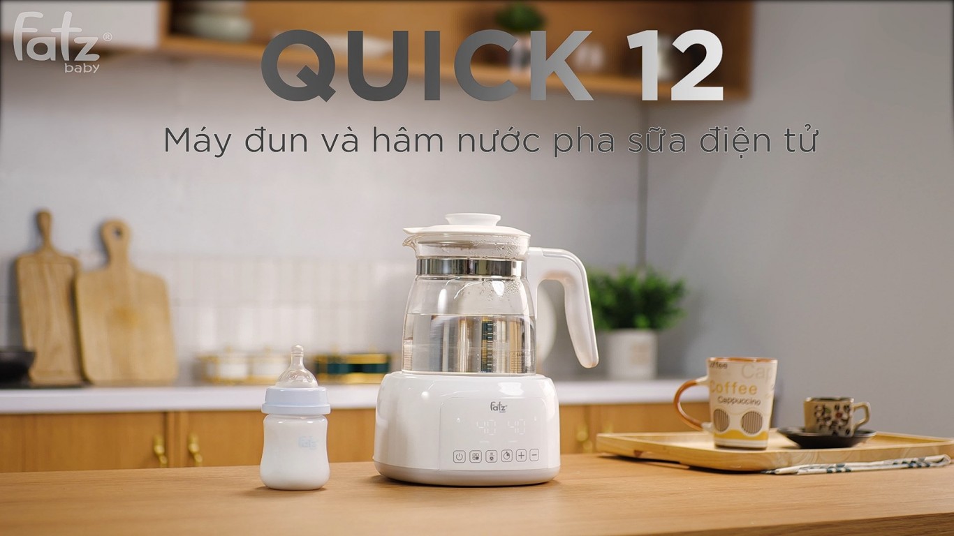 Bình thủy tinh thay thế cho máy đun nước Fatzbaby Quick 12 - FB3503HB - Hàng chính hãng