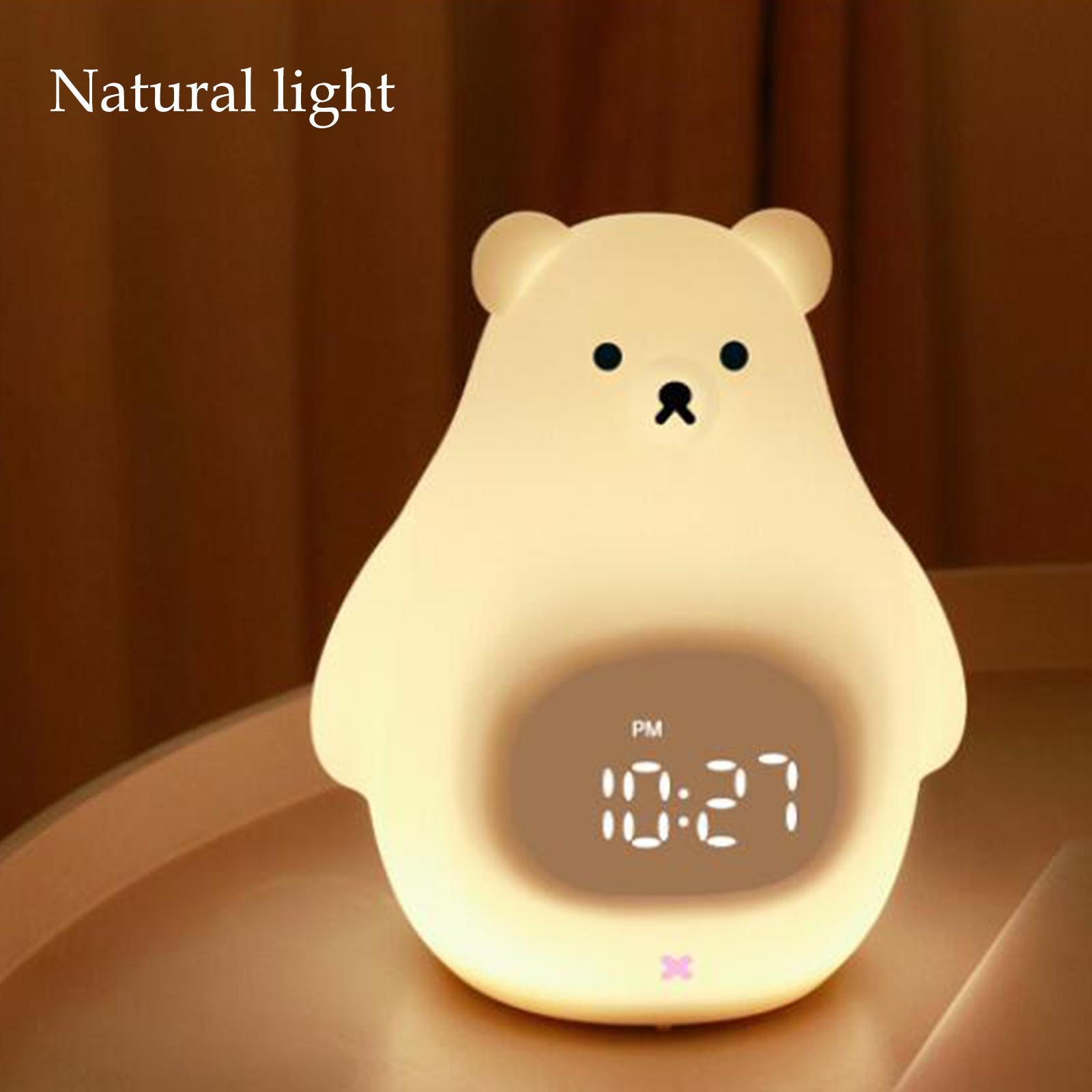 USB Charging Children Bedroom Room Decor Silicone Bear Bedside Lamp Night Light