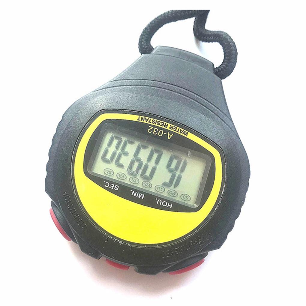 Pack of 2 Stopwatch Digital Display Electronic Waterproof Kitchen Cooking Timer Handheld Skiing Stop Watch withELEN