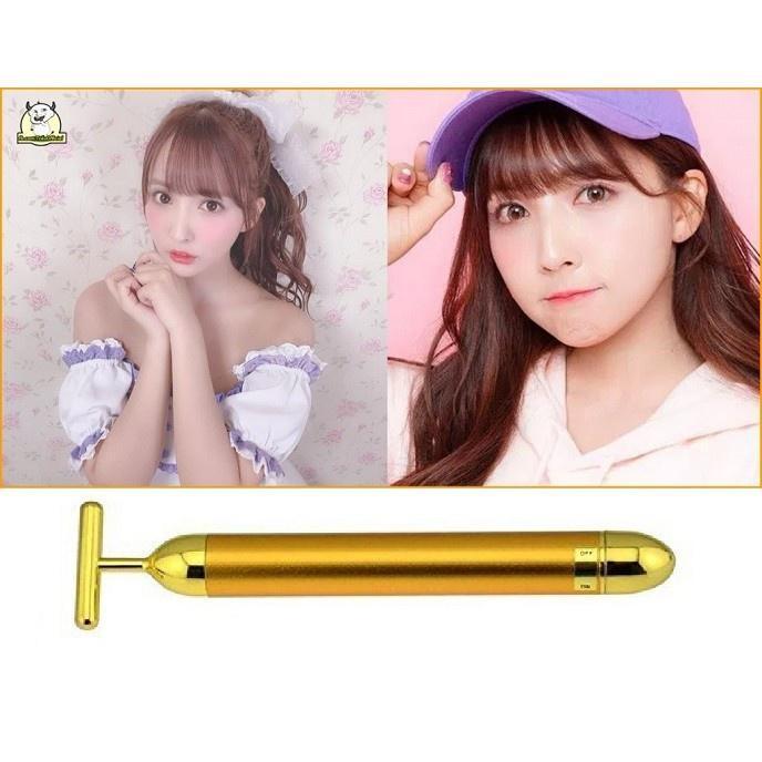 Máy Massage Mặt Nâng Cơ Bằng Hợp Kim Gold 24k rung cầm tay đa vị trí toàn thân WholeBody loại tốt
