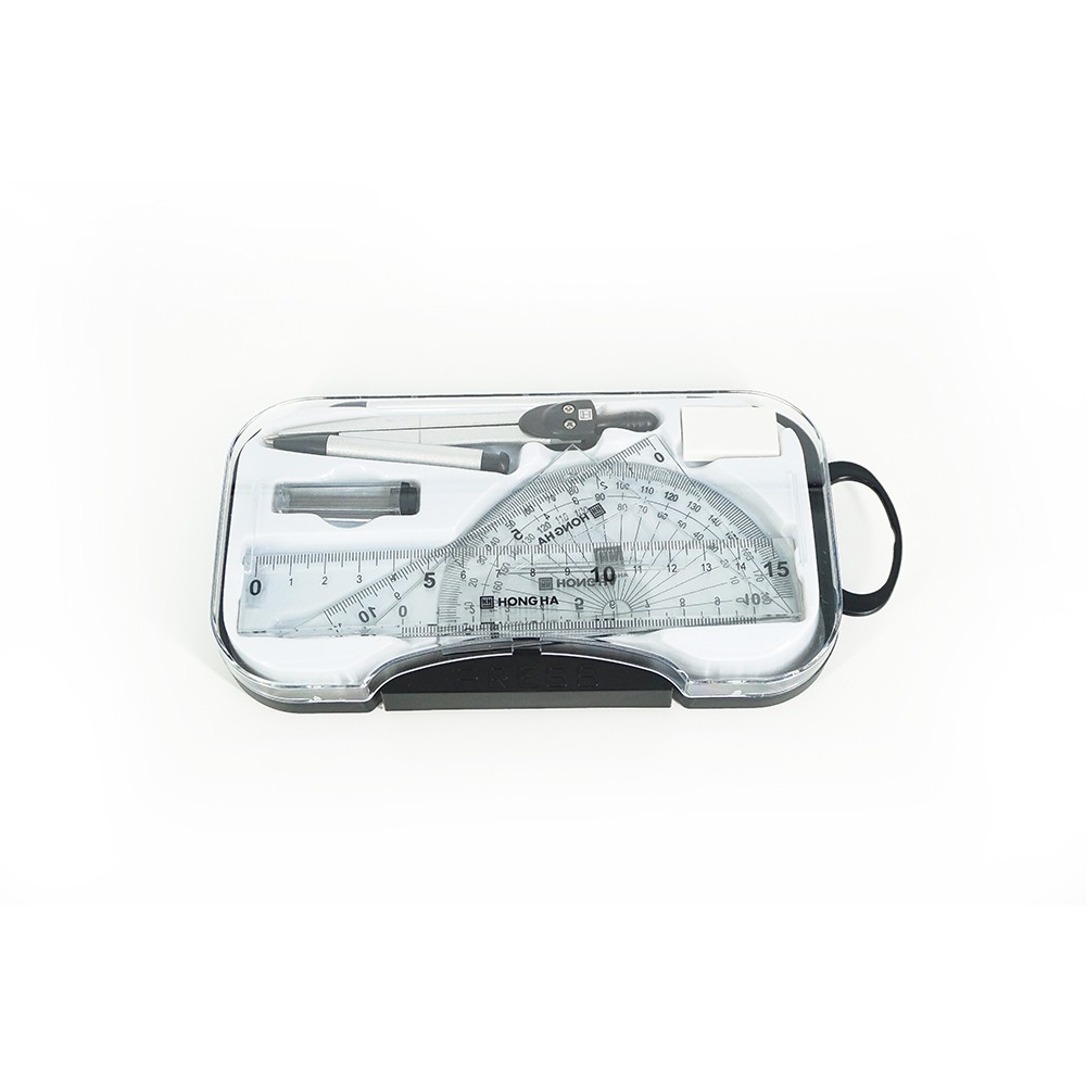 Bộ Dụng Cụ Học Tập HH SM02 - Compa Kèm Eke Thước Kẻ Thiết Kế Nhỏ Gọn, Nhẹ, Dễ Cầm Và Dễ Sử Dụng.