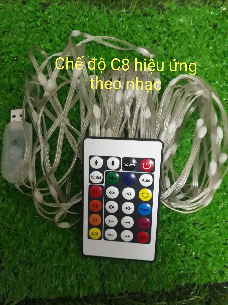 Đèn led dây chạy đuổi theo nhạc RGB 5V dài 10m trang trí ngoài trời