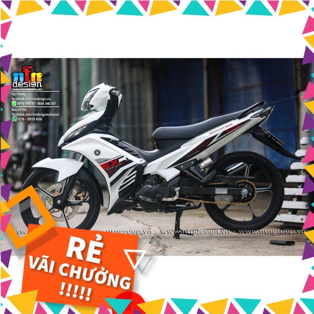 Tem Rời Exciter 135 Mẫu Trắng Đen Đỏ Chữ EX