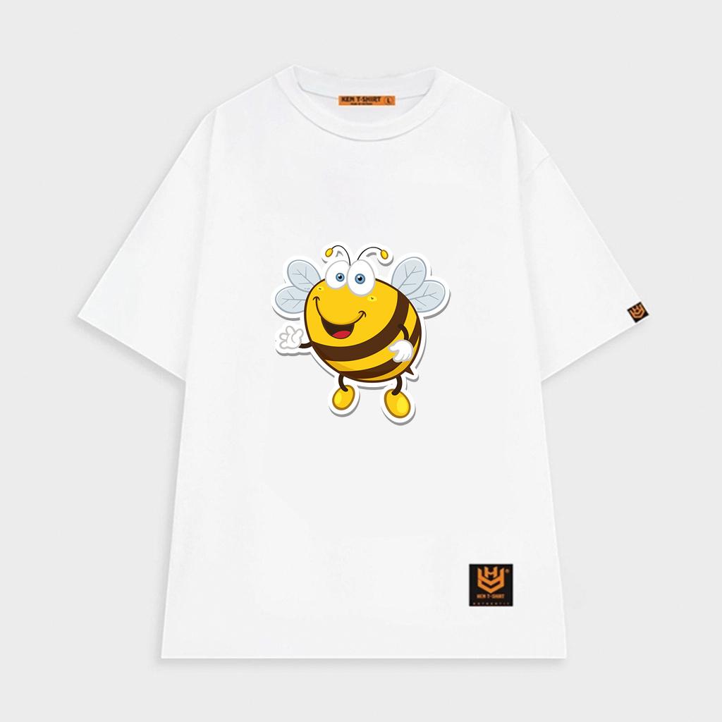 Áo thun unisex hình chú Ong vàng dễ thương Bee shirt áo thun tay