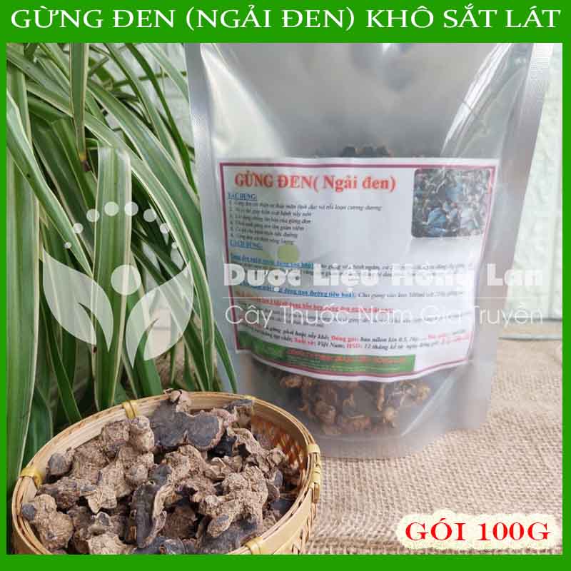 [THƯỢNG HẠNG] 100g Củ Gừng Đen (Ngải đen) khô sắt lát (hàng mới, thơm, không chất bảo quản)