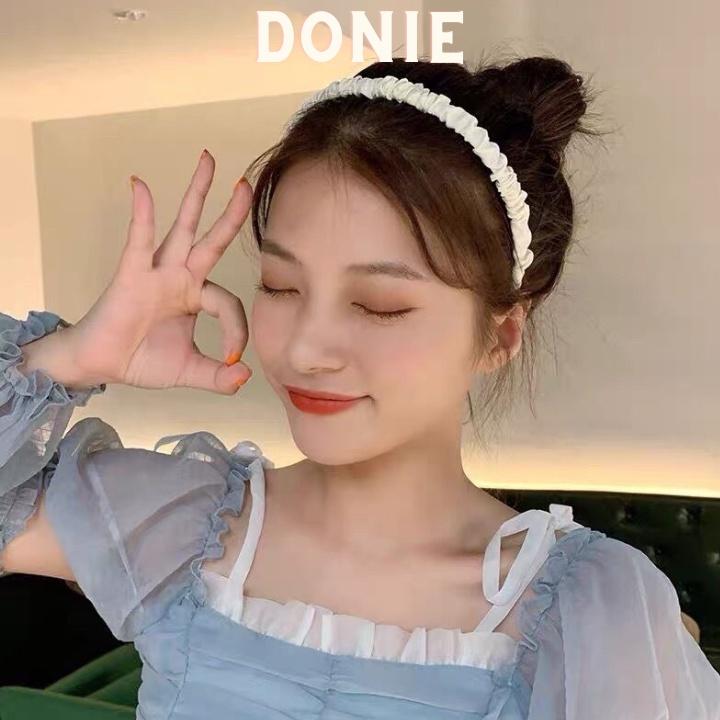 Cài tóc /Băng Đô Bờm Tóc Nữ Vải Lụa Satin Nhiều Màu Phong Cách Vintage Hàn Quốc.