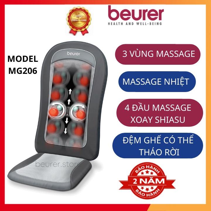 Đệm Ghế Massage Hồng Ngoại Beurer MG206, Máy Massage Lưng, Xoa Bóp, Bấm Huyết, Giúp Lưu Thông Máu, Giảm Đau Mỏi, NhậpĐức