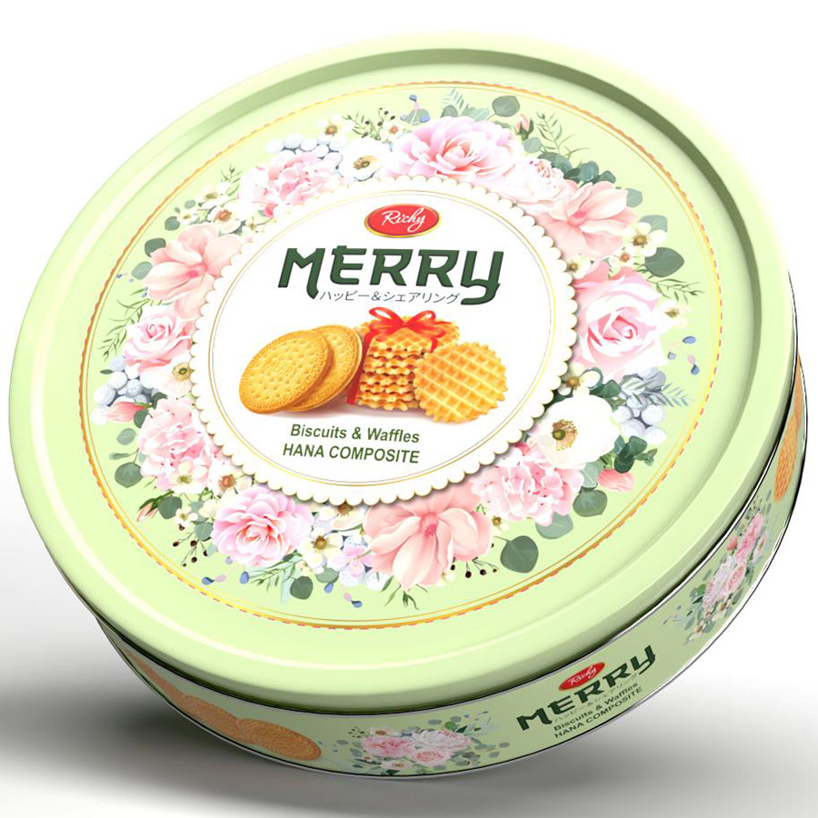 Bánh Richy Merry Hoa Thập Cẩm 333g (Xanh)